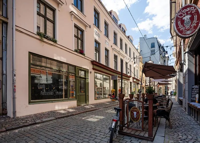 Art Design King Bed In Old Town Apartment Riga